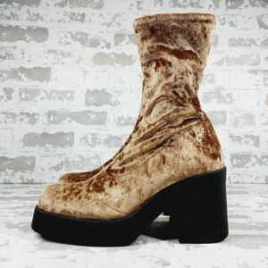 New Steve Madden Klayton Velvet Platform Mid Boots C198